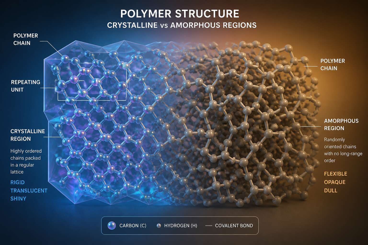 are polymers crystalline